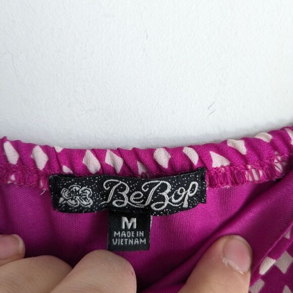 Bebop Pink 90s/Y2K Square Neck Mini Dress Women's Size Medium - Picture 4 of 5